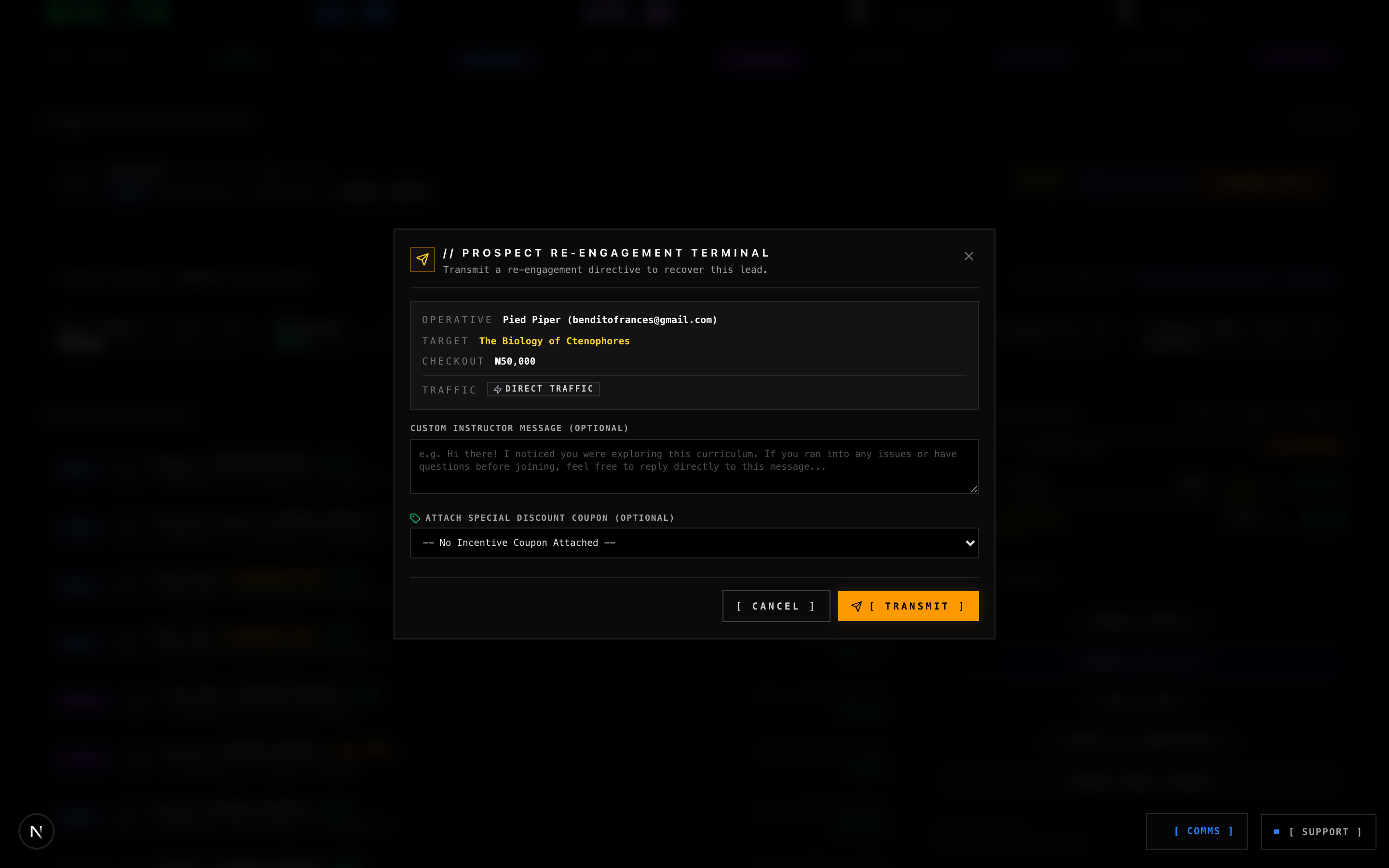 Prospect Re-Engagement Modal