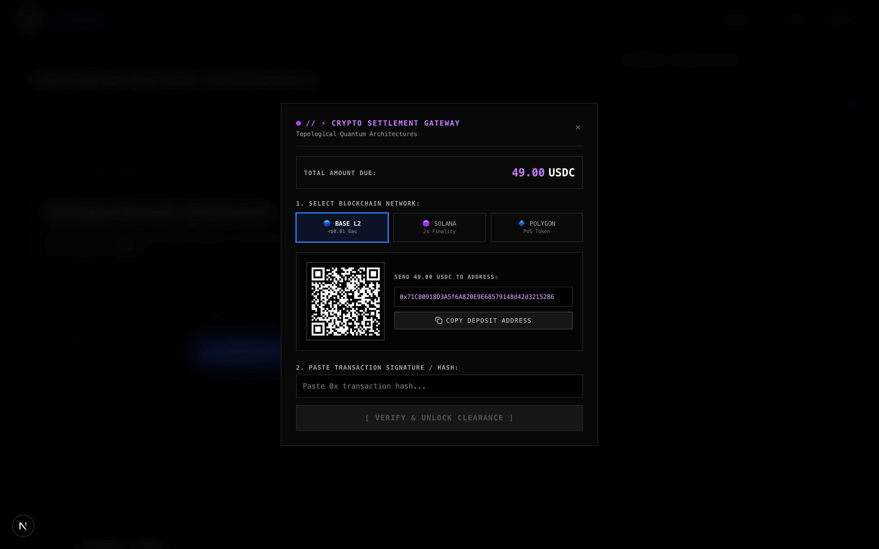 Web3 Multi-Chain Crypto Settlement Gateway